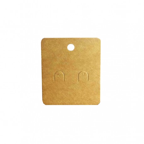 Leisure-Beads - 20 natur braune Schmuck Karten 60x50mm Papier ohne Schrift für Brisuren - Schmuckzubehör