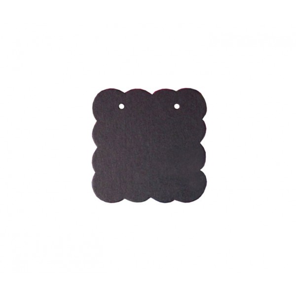 20 schwarze Schmuckkarten 50x50mm Papier ohne Schrift - Schmuckzubehör - Leisure-Beads DIY
