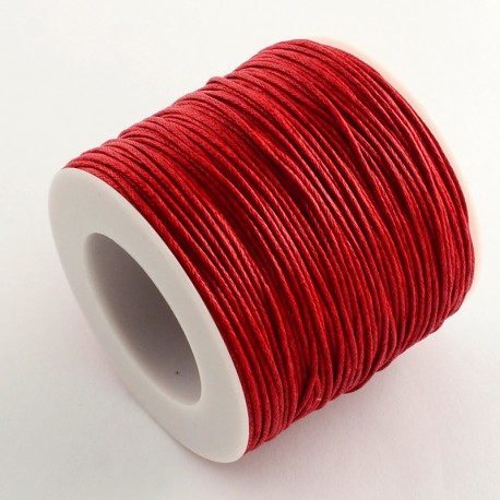 Leisure-Beads - 90m rotes Wachsband Breite 1mm für Halsband und Wickelarmbänder - Schmuckzubehör Wachsband