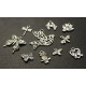 10 silber Tier Anhänger im Mix 12-38mm silber Schmuckanhänger - Schmuckzubehör