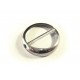 Weiss transparente Fensterperle 14mm rund Silberrahmen