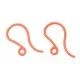 20 Stück orangerote Ohrfedern ca. 11x7mm Ohrhaken aus Kunststoff - Schmuckzubehör zum Ohrringe basteln - Leisure-Beads DIY