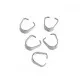 10x Edelstahl Collierschlaufe ca. 6,6x4,9mm silber Anhängerhaken silberfarben - Schmuckzubehör Collierschlaufe - Leisure-Beads DIY