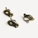 2 Stück / 1 Paar bronze Ohrclips 13x9mm bronze Ohrringe ohne Löcher - Schmuckzubehör Ohrclips basteln - Leisure-Beads DIY