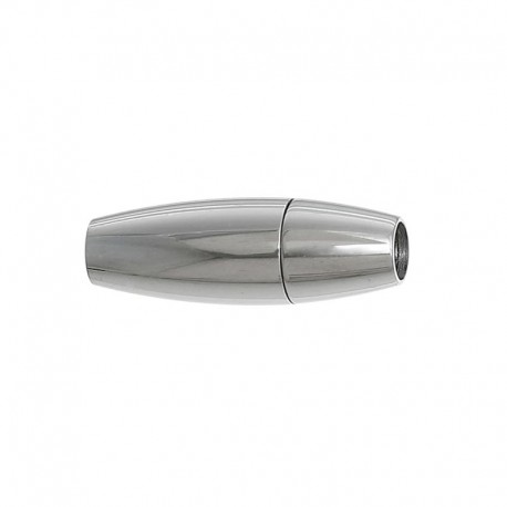 Leisure-Beads - 1x Edelstahl Magnetverschluss Innen 4mm 17,5x8mm silberfarben- Schmuckzubehör