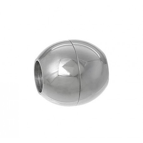 Leisure-Beads - 1x Edelstahl Magnetverschluss Innen 6mm 13x13mm silberfarben Verschluss- Schmuckzubehör