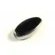 Schwarze Fensterperle 18x10mm oval Silberrahmen - Leisure-Beads DIY