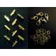 10 goldfarbene Bandklemmen 22mm + Karabiner + Biegeringe - Schmuckzubehör Set