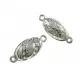 1x silber Strass Magnet Verschluss 22x9x8mm silber Schmuckverschluss mit Strass - Schmuckzubehör Magnetverschluss - Leisure-Beads DIY