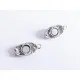 1x silber Strass Magnet Verschluss 22x9x8mm silber Schmuckverschluss mit Strass - Schmuckzubehör Magnetverschluss - Leisure-Beads DIY