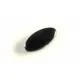 Schwarze Fensterperle 18x10x5mm oval mit Silberrahmen - Leisure-Beads DIY