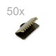 50x bronze Bandklemme 13mm bronzefarbene Bandklemmen Samtbandklemmen - bronze Schmuckzubehör
