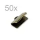 50x bronze Bandklemme 13mm bronzefarbene Bandklemmen Samtbandklemmen - bronze Schmuckzubehör - Leisure-Beads DIY