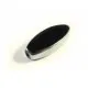Schwarze Fensterperle 29x12mm oval Silberrahmen - Leisure-Beads DIY