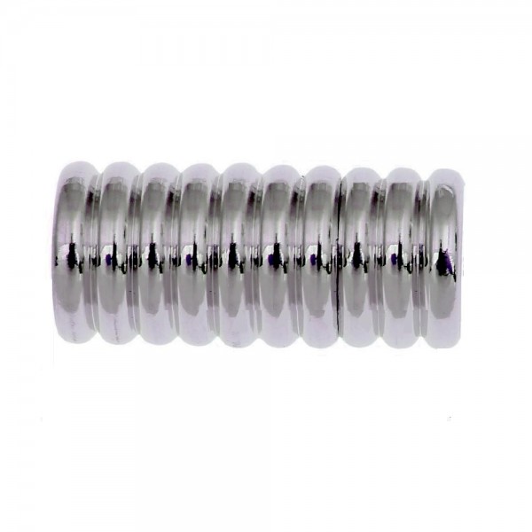 1x silberfarben Magnetverschluss Innen 6mm 19x9mm - Schmuckzubehör - Leisure-Beads DIY