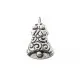 1x silber Weihnachtsglocke ca. 24x15x3mm silberfarbener Schmuckanhänger für Weihnachten - Schmuckzubehör - Leisure-Beads DIY