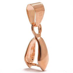 Leisure-Beads - 1x 18K rosevergoldete Collierschlaufe 18mm Innen 5mm - Schmuckzubehör