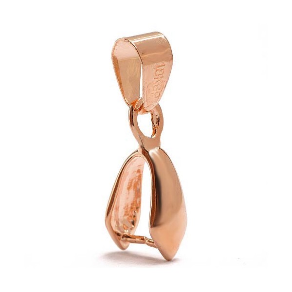 1x 18K rosevergoldete Collierschlaufe 18mm Innen 5mm - Schmuckzubehör - Leisure-Beads DIY