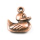 1x kupfer Ente Anhänger ca. 20x21x4mm kupferfarbener Schmuckanhänger - kupfer Schmuckzubehör
