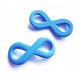 1x blau Infinity 29x14mm Unendlichkeitszeichen Lederband Verbinder für Infinity Armband - Schmuckzubehör