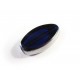 Kobaltblaue Fensterperle 18x10mm oval Silberrahmen