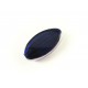 Kobaltblaue Fensterperle 18x10x5mm oval Silberrahmen