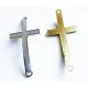 1x goldfarben graues Kreuz 46x23x5mm Zwischenstück Lederband Verbinder - Schmuckzubehör - Leisure-Beads DIY