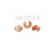 100 rosegoldfarben Kaschierperlen 6mm Dicke ca. 3,8mm rose goldfarben Cover Crimp Perlen - rose goldfarben Schmuckzubehör