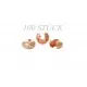 100 rosegoldfarben Kaschierperlen 6mm Dicke ca. 3,8mm rose goldfarben Cover Crimp Perlen - rose goldfarben Schmuckzubehör - Leisure-Beads DIY