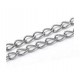 50cm silber Kette 5,5x3,5mm silberfarbene Schmuckkette Gliederkette - Schmuckzubehör