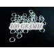 100g stabiler Biegering 5x1mm rund platinfarben hellsilberfarben - Schmuckzubehör Biegering