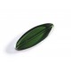 Grüne Fensterperle 29x12x7mm oval Silberrahmen
