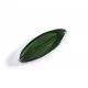 Grüne Fensterperle 29x12x7mm oval Silberrahmen - Leisure-Beads DIY
