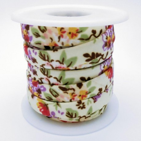 Leisure-Beads - 4m geblümtes beige Schmuckband 10mm x 2mm auf Rolle für Armband und Wickelarmband - Schmuckzubehör Schmuckband