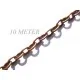 Kupferfarbene Kette 4x3mm Gliederkette - Schmuckzubehör - Leisure-Beads DIY
