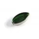 Grüne Fensterperle 18x10mm oval Silberrahmen - Leisure-Beads DIY