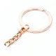 Rosegoldfarben Schlüsselring 30mm mit Kette Ring rosegoldfarben stabil und schlicht - Schlüsselanhänger selber machen - Leisure-Beads DIY