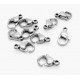 10x Edelstahl Karabinerhaken 12mm glatter silber Schmuckverschluss - Edelstahl Schmuckzubehör