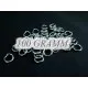 100g Biegering 6mm Stärke ca. 1mm runder Biegering silberfarben - Schmuckzubehör Biegering - Leisure-Beads DIY
