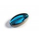 Türkis Fensterperle 18x10mm oval Silberrahmen