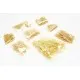 800 goldfarbene Kettstifte Mix 16-50mm Schmuckdraht mit Öse - Schmuckzubehör Kettelstifte - Leisure-Beads DIY