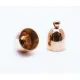 2x Rosegoldfarben Endkappe 11x15mm Innen 9,5mm aus Edelstahl rosegoldfarben Einklebkappen - rosegoldfarben Schmuckzubehör - Leisure-Beads DIY