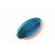 Türkis Fensterperle 18x10x5mm oval Silberrahmen