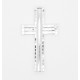 1x schwarz/jet silber Strass Kreuz Schiebeperle 40x23mm Innen ca. 3mm Strasskreuz Perle - Schmuckzubehör Schiebeperle