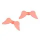 10x rosa Engelsflügel Acrylperlen 20x9mm transluzente Flügel Spacer - Schmuckzubehör Acrylperlen - Leisure-Beads DIY