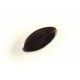Braune Fensterperle 18x10x5mm oval Silberrahmen