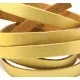 1m goldfarben Lederband 8mm goldfarbenes Echtleder Band - Leder Schmuckzubehör - Leisure-Beads DIY