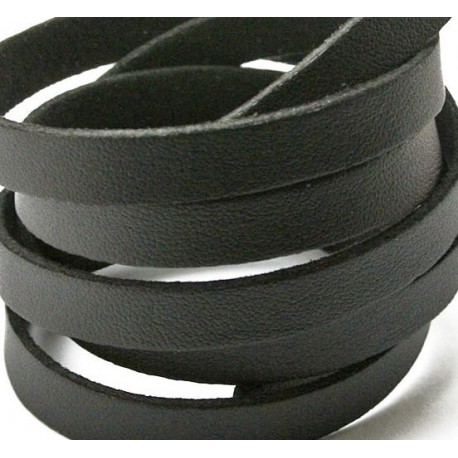 Leisure-Beads - 1m schwarzes PU-Lederband 8mm x 1,5mm - Schmuckzubehör