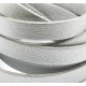 1m silber Lederband 8mm Stärke 1,5mm silberfarbenes Echtleder Band - Leder Schmuckzubehör