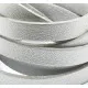 1m silber Lederband 8mm Stärke 1,5mm silberfarbenes Echtleder Band - Leder Schmuckzubehör - Leisure-Beads DIY